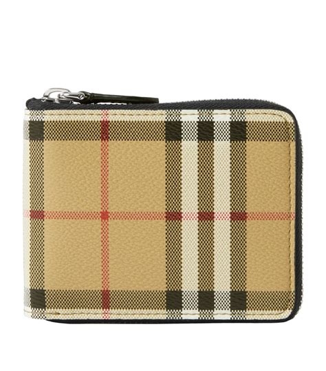 burberry compact zip around wallet|Burberry wallet sale outlet.